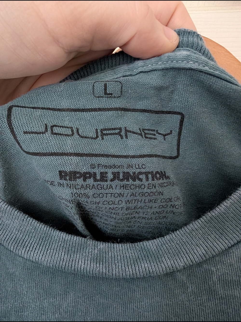 Ripple Junction Teal Journey Band Graphic Tee Large - Picture 3 of 4